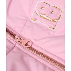 Pine Kids Woven Hoodie with Full Sleeves and 18 Applique in Light Pink