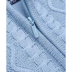 Pine Kids Cable Knit Front Open Sweater with Full Sleeves in Blue for 4-5 Years