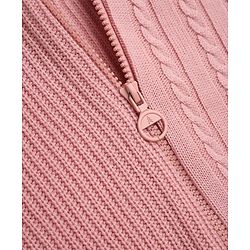 Pine Kids Cable Knit Front Open Sweater with Full Sleeves in Pink for 4-5 Years