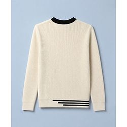 Pine Kids Knit Solid Pullover with Full Sleeves in Black