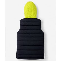 Pine Kids Woven Sleeveless Hooded Padded Winter Jacket - Navy Blue