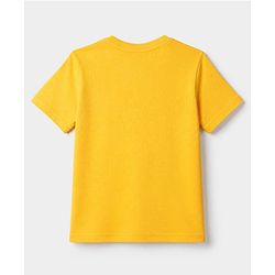 Pine Kids 100% Cotton Knit T-Shirt with Half Sleeves and Game Controller Print in Yellow for 4-5 Years