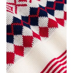Pine Kids Knit Full Sleeves  Pullovers With Isle Design - Red