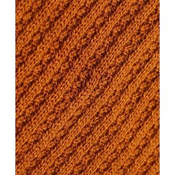 Pine Kids Knit Full Sleeves Front Open Sweater - Rust Orange