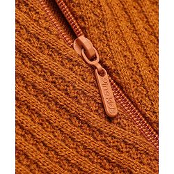 Pine Kids Knit Full Sleeves Front Open Sweater - Rust Orange