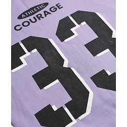 Pine Kids Cotton Looper Knit Full Sleeves Sweatshirt and Jogger with Courage 33 Print - Lavender