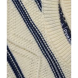 Pine Kids Knit Full Sleeves Striped Pullover - Offwhite