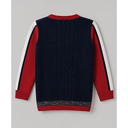 Pine Kids Knit Full Sleeves Pullover - Navy Blue