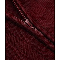 Pine Kids Knit Front Open Full Sleeves Hooded Sweater - Wine