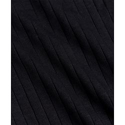 Pine Kids Cotton Knit Half Sleeves Co-Ords Shirt & Pyjama Solid Night Suit with Bow Applique - Black