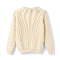 Pine Kids Female Knit Full Sleeves Sweater Set with Heart Design - Off White
