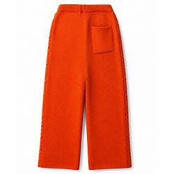 Pine Kids Knit Full Sleeves Sweater Set - Orange