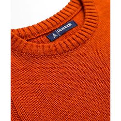Pine Kids Knit Full Sleeves Sweater Set - Orange