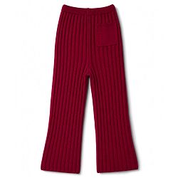 Pine Kids Knit Full Sleeves Solid Sweater Set - Red