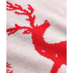 Pine Kids Knit Sweater Set with Full Sleeves and Reindeer Design in Red