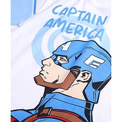 Pine Kids Marvel Single Jersey Knit Half Sleeves T-Shirt with Captain America Print - White