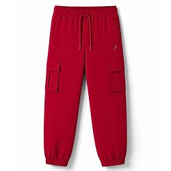 Pine Active Woven Ultra Light Performance Full Length Solid Cargo Pant -  Red