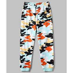 Pine Kids Cotton Knit Full Sleeves Co-Ords T-Shirt & Pyjama Night Suit with Abstract Print - White