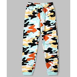 Pine Kids Cotton Knit Full Sleeves Co-Ords T-Shirt & Pyjama Night Suit with Abstract Print - White