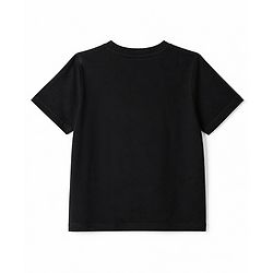Pine Kids Cotton Knit Half Sleeves T-Shirt & Pyjama Night Suit with Aircraft Print - Black