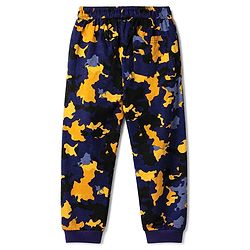 Pine Kids Cotton Knit Full Sleeves T-Shirt & Pyjama Night Suit with Army Fighter Print - Yellow