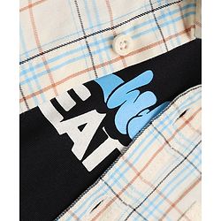 Pine Kids Cotton Woven Shirts and T-Shirt with Full Sleeves and Checks Print in White for 4 -5 Years