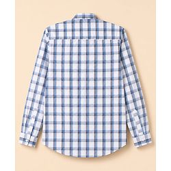 Pine Kids Cotton Woven Full Sleeves Checks Shirt - White