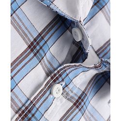 Pine Kids Cotton Woven Full Sleeves Checks Shirt - White