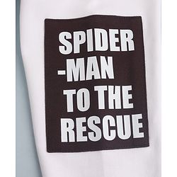 Pine Kids Marvel 100% Cotton Terry Knit Sweatshirt With Full Sleeves And Spiderman Print - White