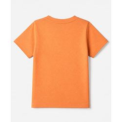 Pine Kids Cotton Knit Half Sleeves T-Shirt & Pyjama Night Suit with Thunder Striker Print - Orange