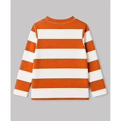 Pine Kids Cotton Knit Full Sleeves Striped T-Shirt & Pyjama Night Suit with Chill Mode Print - White