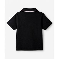 Pine Kids 100% Cotton Bio Washed Single Jersery 180 Gsm Knit Co-ord Shirt & Pajama Night Suit with Floral Print - Black
