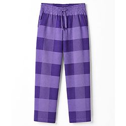 Pine Kids Cotton Knit Full Sleeves T-Shirt & Striped Pyjama Night Suit - Purple