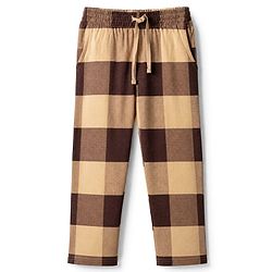 Pine Kids 100% Cotton Bio Washed Single Jersery 180 Gsm Knit Full Sleeves T-Shirt & Pajama Night Suit with Adventure League Text Print & Checks - Beige