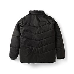 Pine Kids Lucas Woven Hooded Padded Jacket with Full Sleeves and Marvel Badge - White