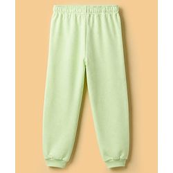 Pine Kids Looper Knit Full Sleeves Winter Wear Suit With Text Print - Limgreen