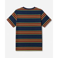 Pine Kids Cotton knit Half Sleeves Striped T-Shirt & Pyjama Night Suit - Navy Blue