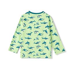 Pine Kids 100% Cotton Knit Full Sleeves T-Shirt & Pyjama Co-Ords Set With Whale Print - Limegreen