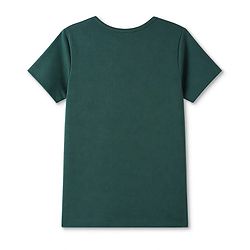 Pine Kids Cotton Knit Half Sleeves Top & Pyjama Night Suit with Text & Butterfly Print - Dark Green