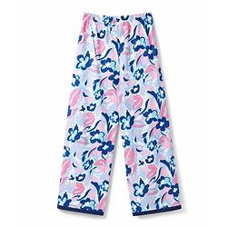 Pine Kids Cotton Knit Half Sleeves Top & Pyjama Night Suit with Floral Print -Navy Blue