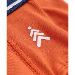 Pine Kids Cotton Elastane Knit Stripped Briefs with Airplane Print Pack of 3 - Blue Orange & Light Blue