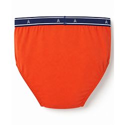 Pine Kids Cotton Elastane Knit Striped Briefs With Aeroplane Print Pack of 3 - Red & Blue