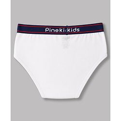 Pine Kids Cotton Elastane Knit  Male Briefs With  Football Print Pack of 3-Blue