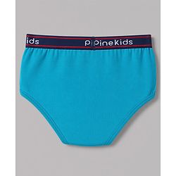 Pine Kids Cotton Elastane Knit  Male Briefs With  Football Print Pack of 3-Blue