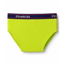 Pine Kids Cambric Knit Solid Brief Pack of 3 - Light Blue, Green & Black
