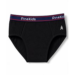 Pine Kids Cambric Knit Solid Brief Pack of 3 - Light Blue, Green & Black