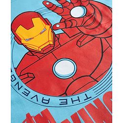 Pine Kids Marvel Cotton Single Jersey Knit T-Shirt with Half Sleeves and Avenger Graphics - Blue