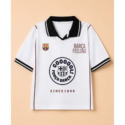 Pine Active Knit Football Half Sleeves Text Printed T-Shirt - White