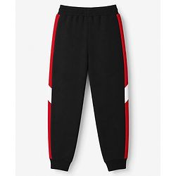 Pine Kids Cotton Knit Full Length Solid Lounge Pant - Black