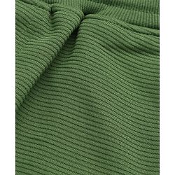 Pine Kids Cotton Knit Solid Full Length Lounge Pant in Olive Green